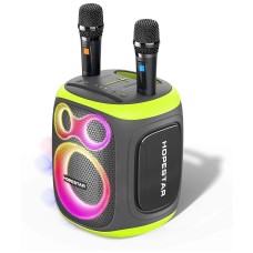 Boxă Portabilă Hopestar Party130, 120W, 2 Microfoane Wireless, Negru