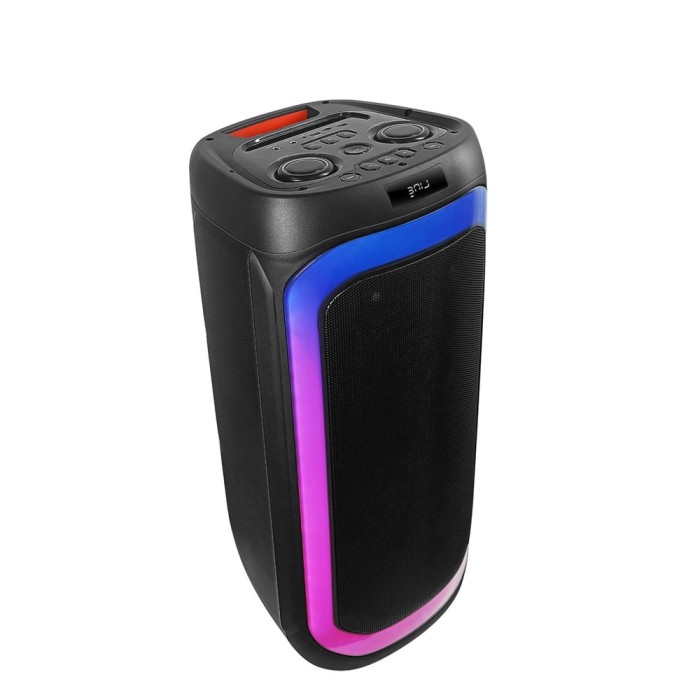 Boxă Activă Eden Party Speaker ED-839, 80W, 2 Microfoane Wireless, H=72cm, Negru