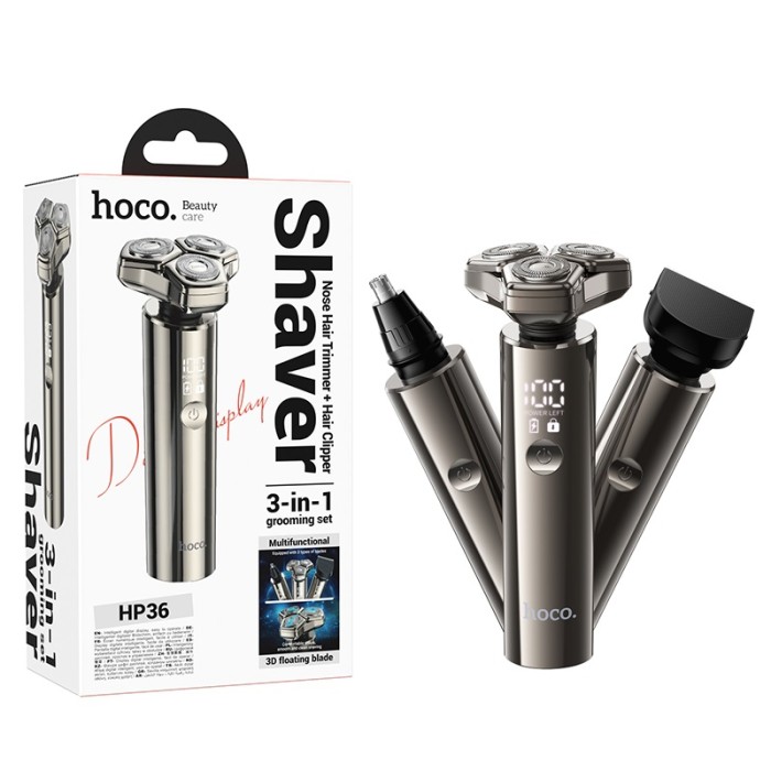 Set de bărbierit Hoco HP36 3in1, Gri