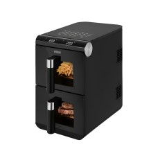 Friteuză cu aer cald NOVEEN AF5050 DoubleCrisp, 11L, X-LINE, Neagră