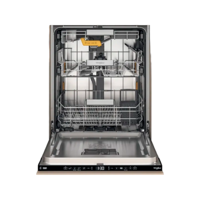 Mașină de spălat vase încorporabilă Whirlpool W8I HT58 TS, Inox / Bej