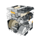 Mașină de spălat vase încorporabilă Whirlpool W8I HT58 TS, Inox / Bej